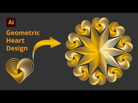How To Make Geometric Heart Design | Adobe Illustrator CC Tutorial