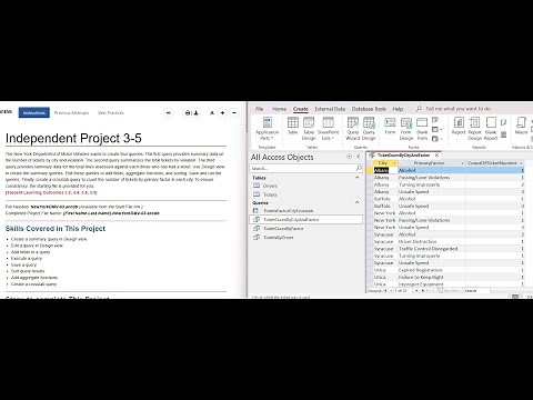 Independent Project 3-5 Microsoft Access - SimNet Project: The New York Department of Motor Vehicles