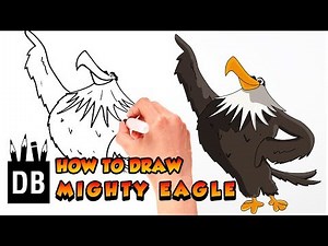 How To Draw Mighty Eagle From Angry Birds | 4 Kids