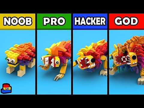 LEGO Poppy Playtime: Building Yarnaby (Noob, Pro, Hacker, and GOD)