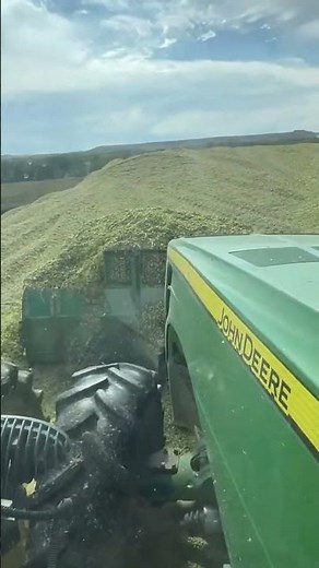 Fascinating forage harvester during corn harvest in Joliet, USA
