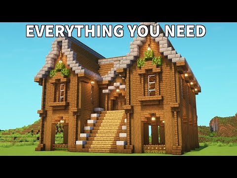 【マイクラ建築】トウヒのサバイバルベースの作り方【Minecraft】【建築講座】