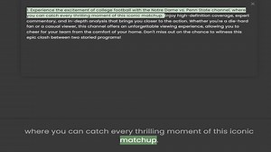 you can catch every thrilling moment of this iconic matchup. Enjoy high-definition coverage, expert