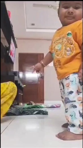 #Frist steps#bheem# One small step for baby, one giant smile for family 😄#memories#moments #mom#son