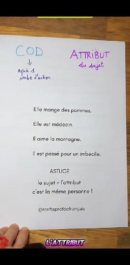 45K views · 573 reactions | COD vs Attribut du sujet � | EduKonbit | Facebook