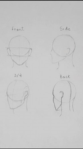 How to Draw Heads From Any Angle #shorts #tutorials #sketch #drawing