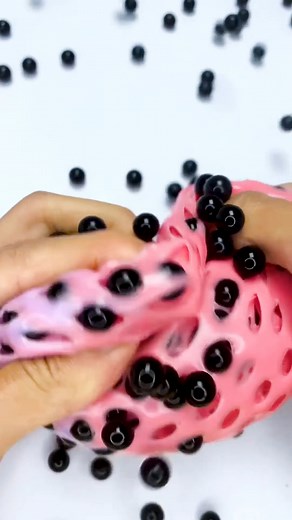14K views · 183 reactions | Squeezy Egg Mesh  #Beads #PinkSquishy #StressBall #ASMR | Little Jelly Things | Facebook