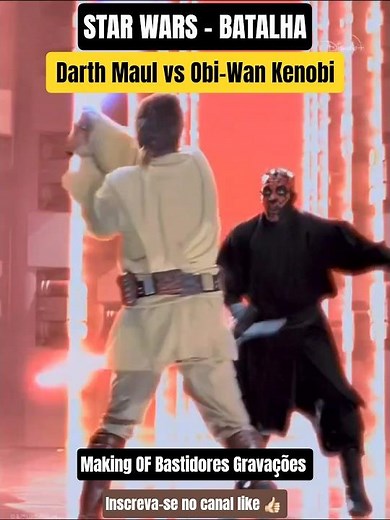 Batalha final Star Wars Darth Maul vs Obi-Wan Kenobi Trailer Making OF Bastidores Gravações