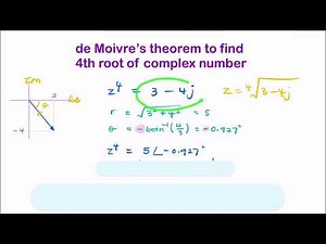 de Moivre’s Theorem to find 4th root of complex number