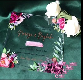 Square Custom Acrylic Wedding Invitation,Acrylic Baptism Invitation,Invite,Dusty Rose,Pink Rose,Peony Party Invitations,10pcs