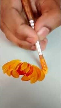 Flower painting a simple way using round brush