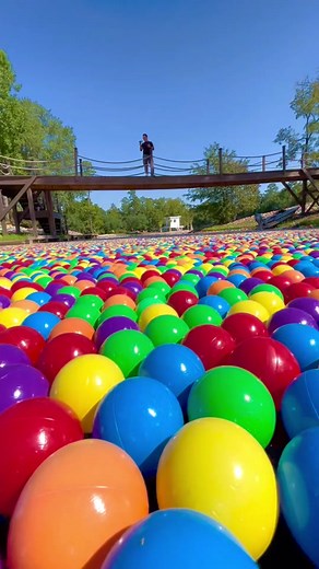 Swimming in 1 million ball pit balls #ballpit #swimming #asmr