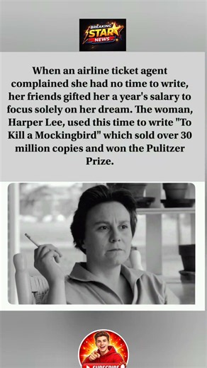 Friends gave Harper Lee a year's salary — she wrote "To Kill a Mockingbird" 📚✍️