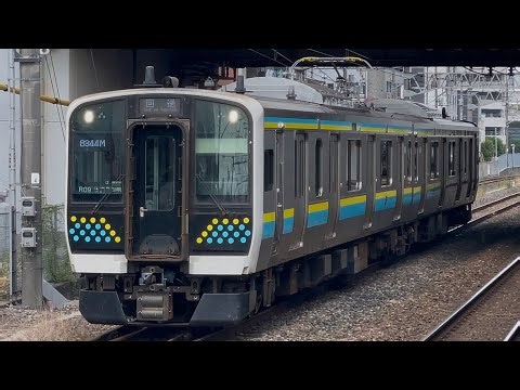 【4K高画質】【E131系R09編成２両 OM出場回送（C保全・滑走対策装置設置）】E131系0番台ﾏﾘR09編成が回送電車として土呂駅を高速通過するシーン（回8344M）2025.8.29