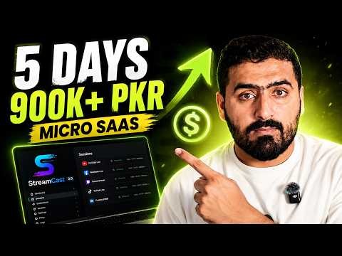 How I Built a Micro SaaS in 5 Days & Made 900,000+ PKR (No Paid Ads)