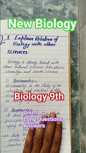 9th Class Biology Unit 1 | Most Important Long Questions with Answers | Board Exam Preparation