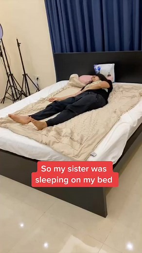 Pranking My Sister While Sleeping on My Bed | Funny Sister Prank