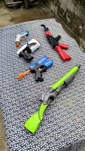 5 Realistic Toy Guns Unboxing And Testing Outdoor #shorts