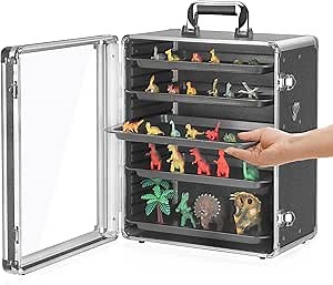Miniature Storage Case Miniatures Transport Case Aluminum Alloy Frame with Shoulder Strap 5 Trays (The Radiant Relic-Collector's Edition)