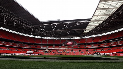 Does Wembley Stadium roof close, and does it cover the pitch?