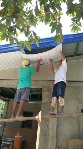 cladding#short#installation of ceiling cladding#wall angle#blind rivets