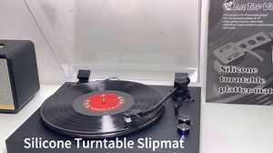 Turntable Mat, 12" Rubber Silicone Platter Slipmat Universal to All Hi-Fi Record LP Players by Gartopvoiz, Reduced Vibration, 3mm Thick