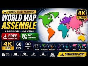 FREE 4K World Map Animation | No Copyright | Download