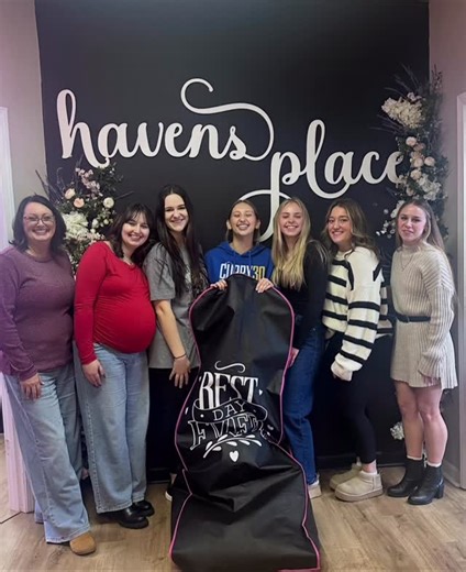 Haven’s Place on Instagram: "We’ve gotta admit we just LOVE bridal appointments. This precious bride and mom, brought her dream team in for a second appt. (They previously said yes to her bridal gown.) This time it was for bridesmaids gowns. They solved ALL of their wedding attire needs in one appointment! Bride✅ Groom✅ Mother of the bride✅ entire bridal party✅✅ thank you so much! Y’all were so much fun!"