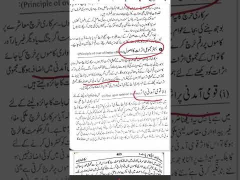 Principles of Public Expenditures || I.COM (I) || Urdu