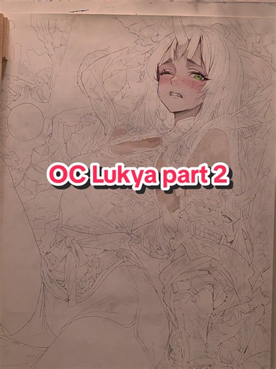 Commission- OC Lukya Part 2 Kein Fanart / Charackter ist von mir. Rework from a OC from 2019 50 x 60 cm Paper with Oilcolors #Art #Anime #Manga #originalcharacters