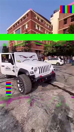 MAHINDRA THAR STUNT TESTING II JK TYREE II ##trendingshorts #automobile #trendingvideo #modificition