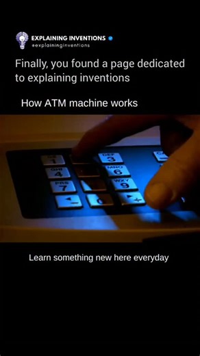 Explaining Inventions on Instagram: "An ATM (Automated Teller Machine) allows users to perform basic banking transactions without visiting a bank. It works by connecting to the bank’s central system through a secure network. When a user inserts their debit or credit card and enters a PIN, the ATM verifies the information with the bank. Once authenticated, the user can withdraw cash, check balances, or transfer funds. The machine dispenses cash using a mechanism that counts and delivers notes acc