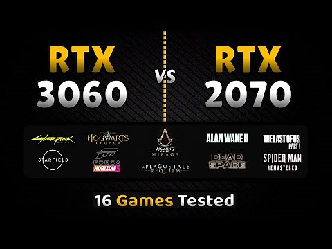 RTX 2070 vs RTX 3060 || 16 Games Tested || 2070 vs 3060