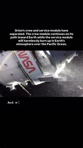 Orion Crew Module Heads to Earth as Service Module Burns Up Over Pacific! #shorts #trending #lab360