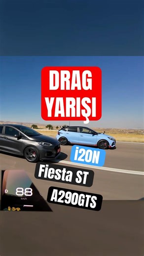 DRAG: Fiesta ST vs i20N vs A290GTS | HotHatch Kapışması | Alpine vs Ford vs Hyundai #drag #uzmediatr