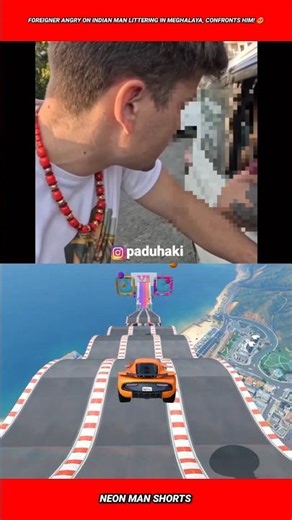 Foreigner Angry on Indian man littering in Meghalaya, confronts him! 😡 #shorts