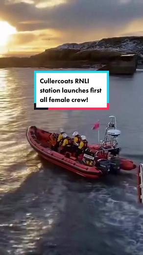 Cullercoats RNLI All Female Crew Lifeboat Launch