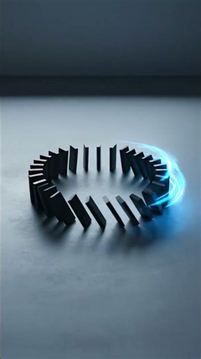 Circular Domino Tip & Reset | Perfect Timing Loop CGI