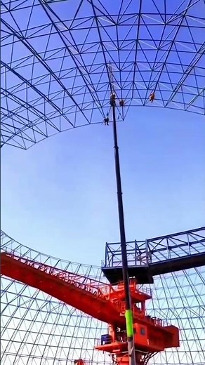 Completion of Large-Span Spherical Steel Space Frame - Awaiting Roof Panel Installation#steelframe