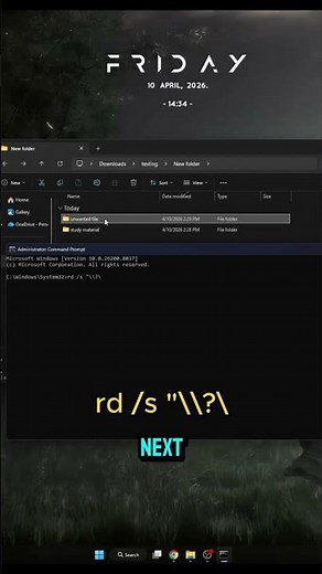 Delete ANY File in Seconds 🤯 (CMD Trick)