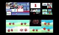 Mix of 4 videos from youtube : Way Too Many Numberblocks Intros