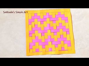 Paper mat / Paper weaving craft / How to make easy paper mat / art and craft