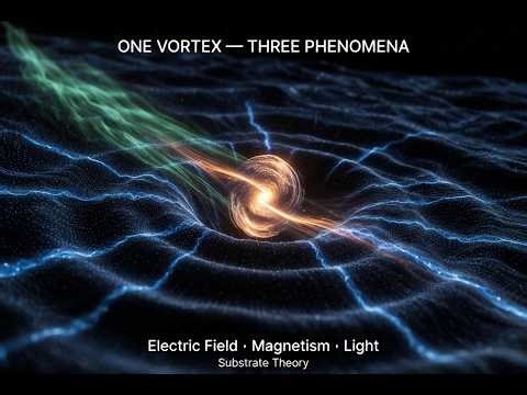 Three Effects from One Vortex: Electric Fields, Magnetism & Light from the Substrate