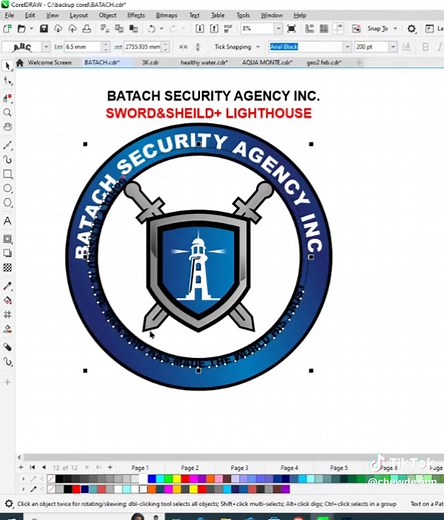 Logo Design for Security Agency Using CorelDRAW