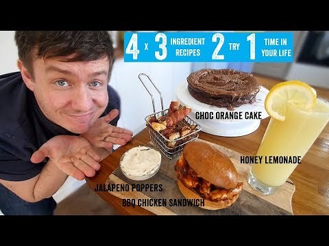 Make a 3 Course Meal & a drink with 3 Ingredients each!