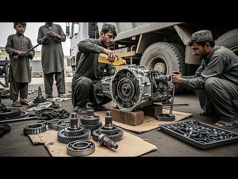 Restoring Gearbox || How to Rebuild Mercedes Truck Destroyed Gearbox