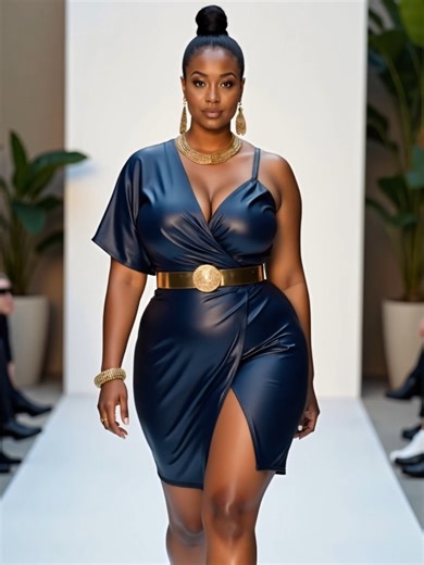 🔥 Stop scrolling 👀 Look at this Amazing midnight blue satin-look mini dress 😍🌱📲 plus size is xxl - xxl🫣xxl🫣xxl🫣xxl2025xxl 🫂 AI fashion art 👗✨ #aifashion #outfitinspo #plussizetiktok #DailyDoseOfStyle #xxl