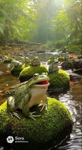 Singing Frogs! 🐸🎤 | Funny AI Music Video
