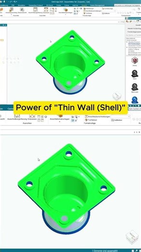 #1 Solid Edge Tutorial | How to Use the Thin Wall (Shell) Command