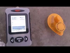 Работа эхолота через лед!